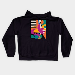 Abstract art 80s style geometric Kids Hoodie